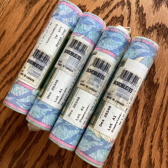 Vintage Pastel Fish Seashell Underwater Vinyl Pre Pasted Wallpaper Border Retro - Picture 7 of 7